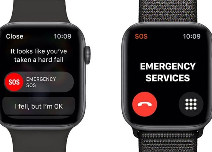 Detecção de queda no Apple Watch