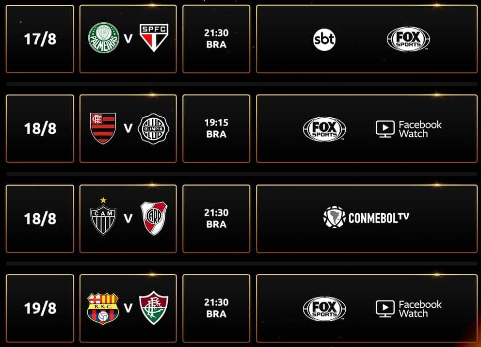 Confira como assistir aos jogos da volta das quartas de final da Libertadores 2021