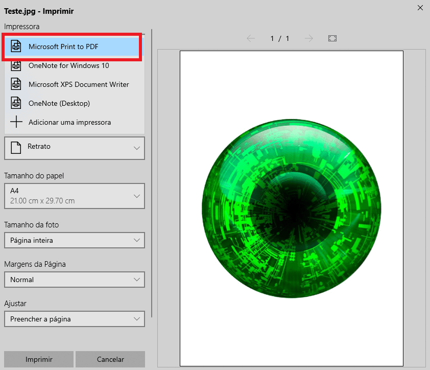 Print do Windows 10