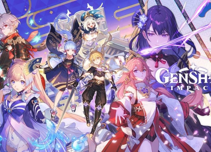 Pôster do jogo 'Genshin Impact'