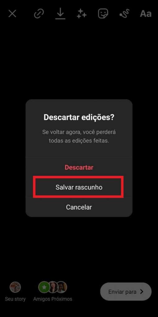Print do aplicativo do Instagram