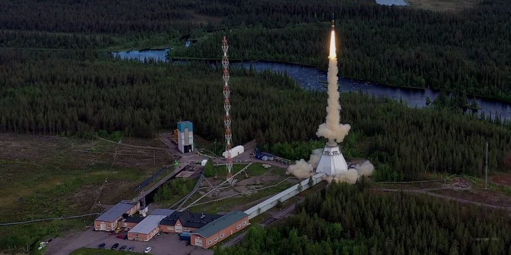 Lançamento do foguete suborbital MASER 14 em 24 de junho de 2019 a partir do Centro Espacial Esrange, na Suécia