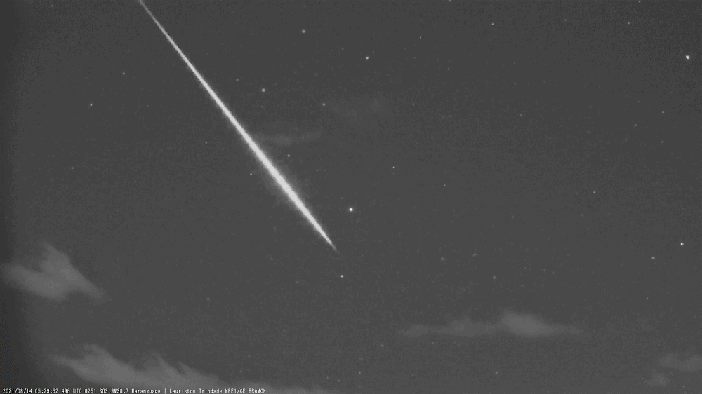 Meteoro perseida registrado em Maranguape, CE