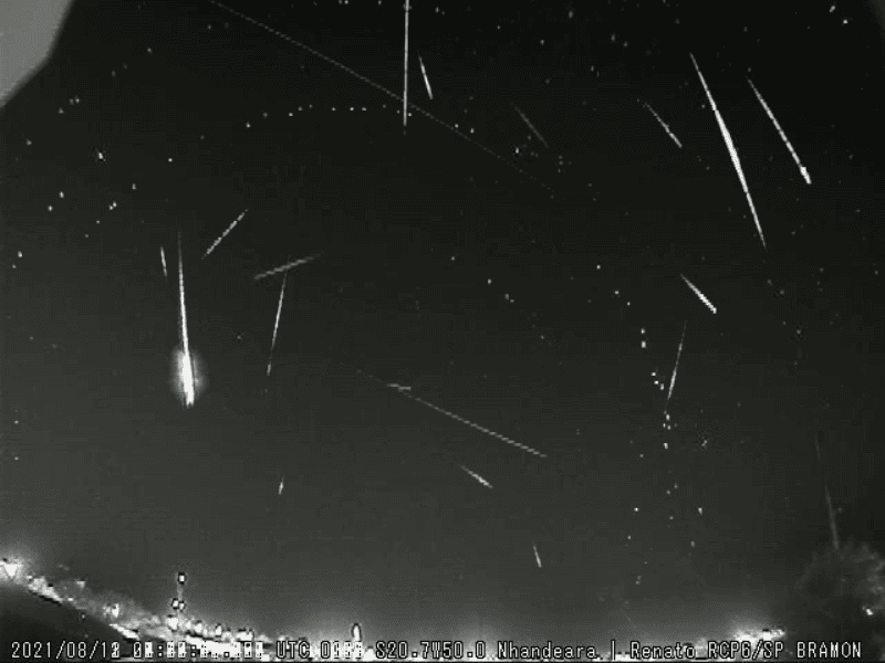 Meteoros registrados em Nhandeara, SP