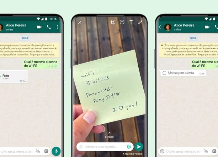 Funcionamento das imagens de visualização Única