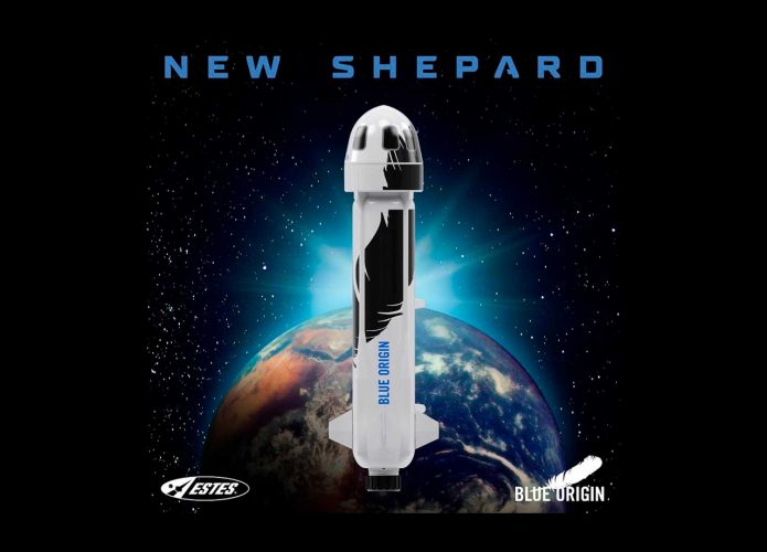 New Sheppard, nave da Blue Origin que levou Jeff Bezos ao espaço ganha versão em miniatura. Imagem: Estes Rockets