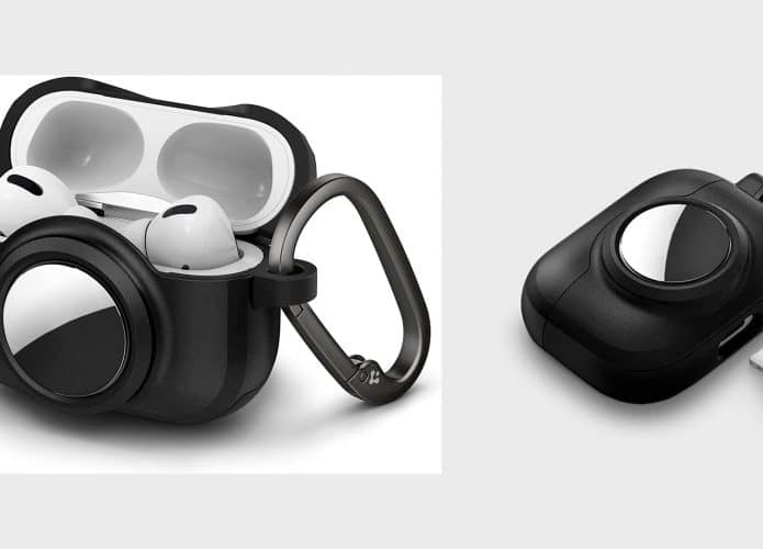Tag Armor Duo é case de AirPods Pro com armazenamento para AirTags. Imagem: Spigen