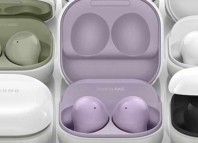 Imagem mostra várias versões de cor do Galaxy Buds 2