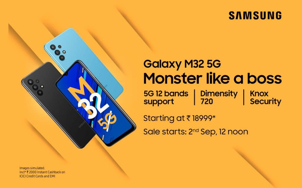 Samsung anuncia Galaxy M32 5G. Imagem: Samsung
