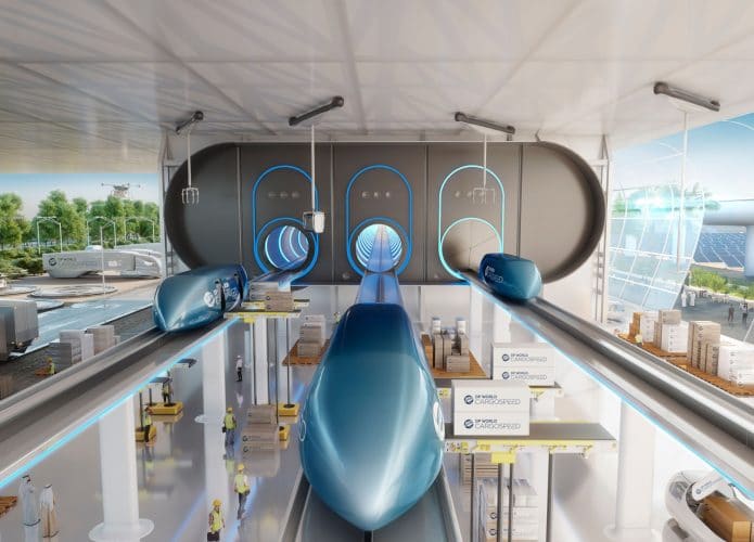 Virgin Hyperloop em conceito da empresa