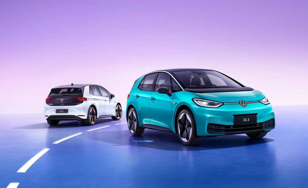 Carro elétrico ID.3 da Volkswagen que chegou na China