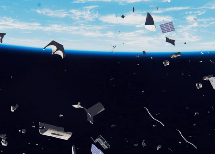 Lixo espacial em órbita da Terra