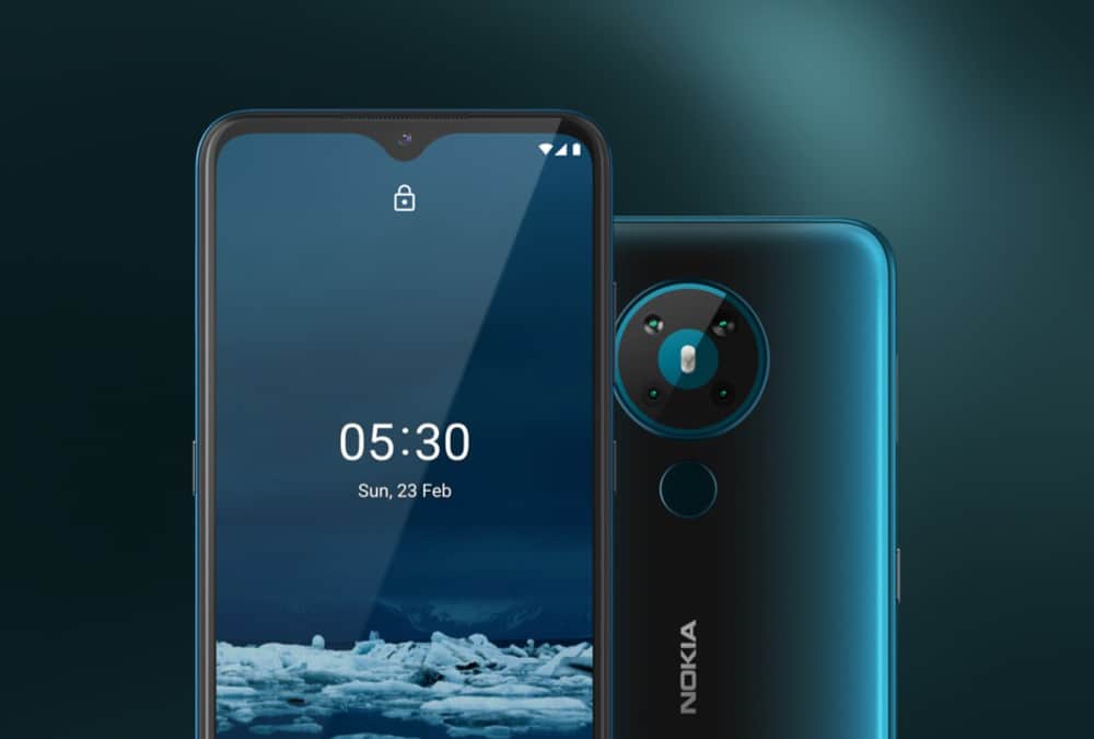 Imagem mostra o Nokia 5.3, que finalmente recebeu atualização para o Android 11