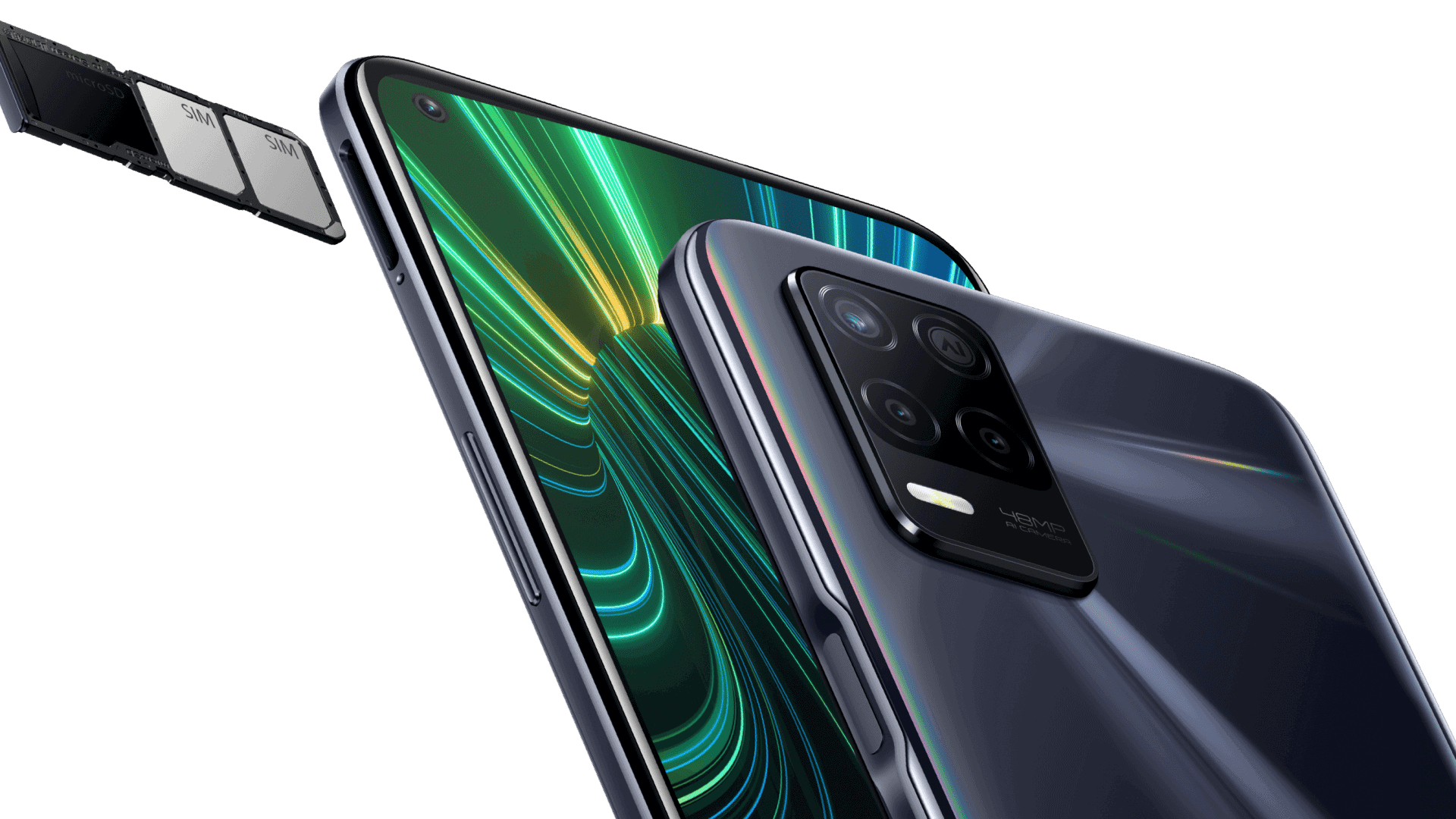 Realme 8 5G preto (Imagem: divulgação/Realme)