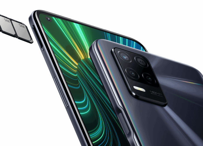 Realme 8 5G preto (Imagem: divulgação/Realme)