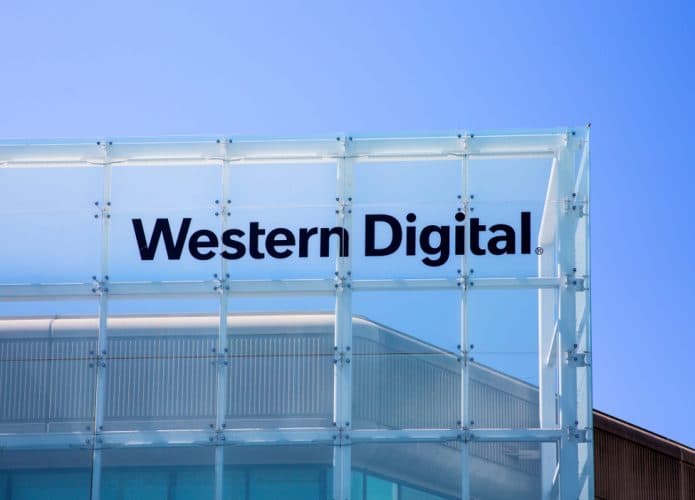 Fachada de um escritório da Western Digital Corporation
