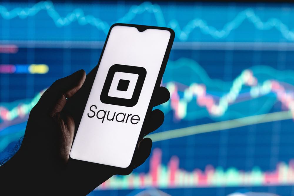 Logotipo da Square na tela do smartphone