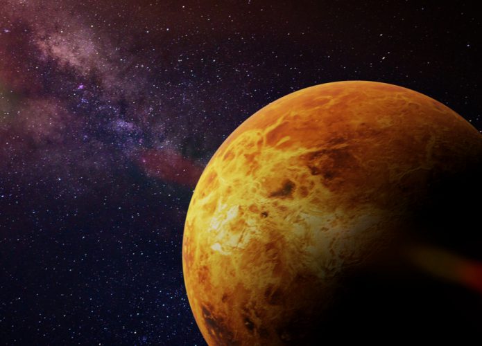 Renderização em 3D mostra o planeta vênus