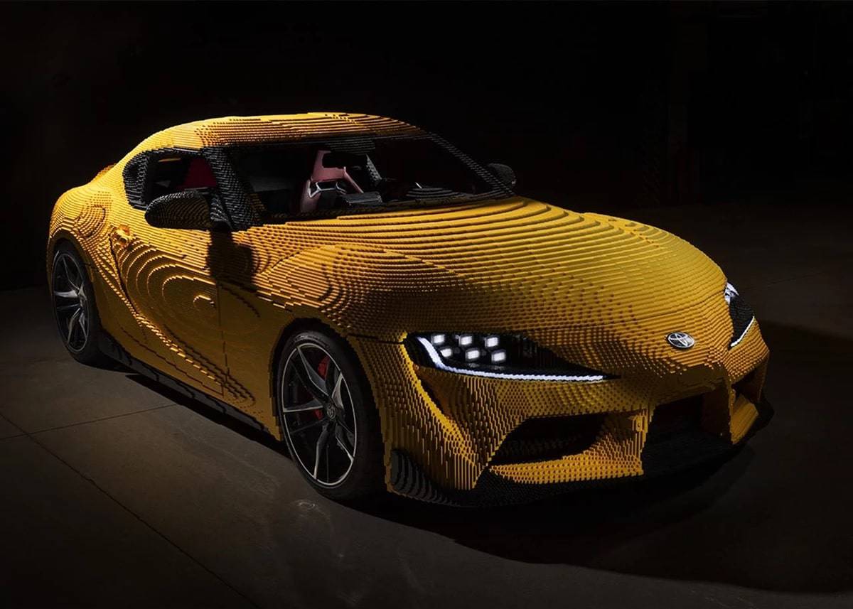 Toyota Supra Lego, réplica de modelo clássico em tamanho real