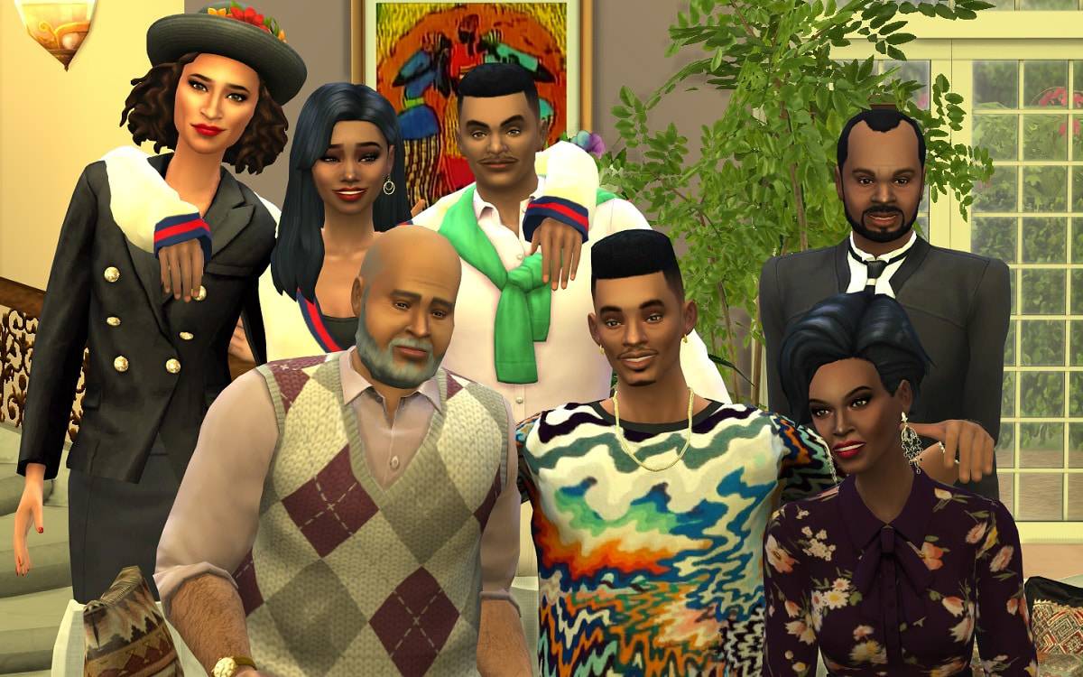 Personagens de 'Um Maluco no Pedaço' em 'The Sims'