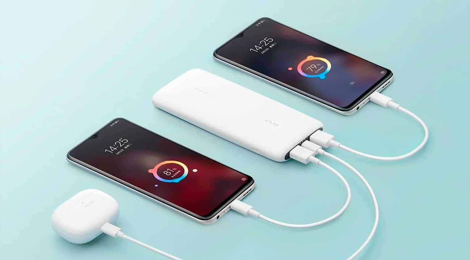 Novo power bank de 10.000 mAh com 20W da Vivo Global