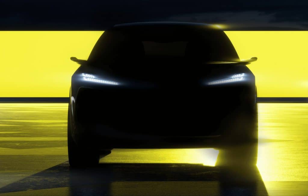 ilustração de um dos carros novos elétricos da Lotus