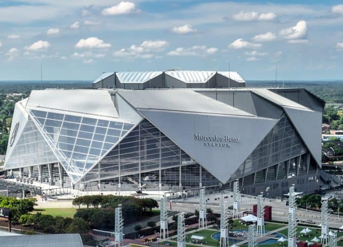 Mercedes-Benz Stadium, em Atlanta, nos Estados Unidos