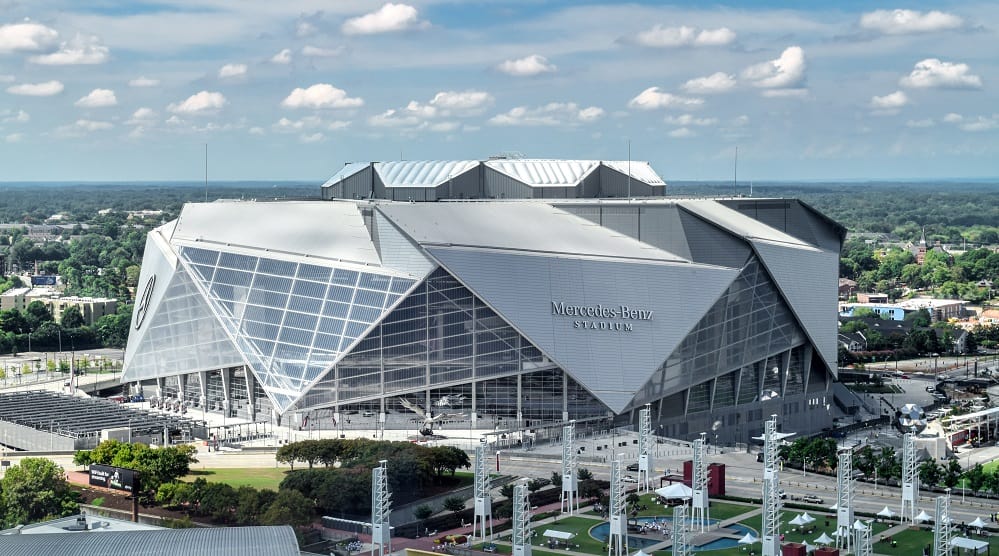 Mercedes-Benz Stadium, em Atlanta, nos Estados Unidos