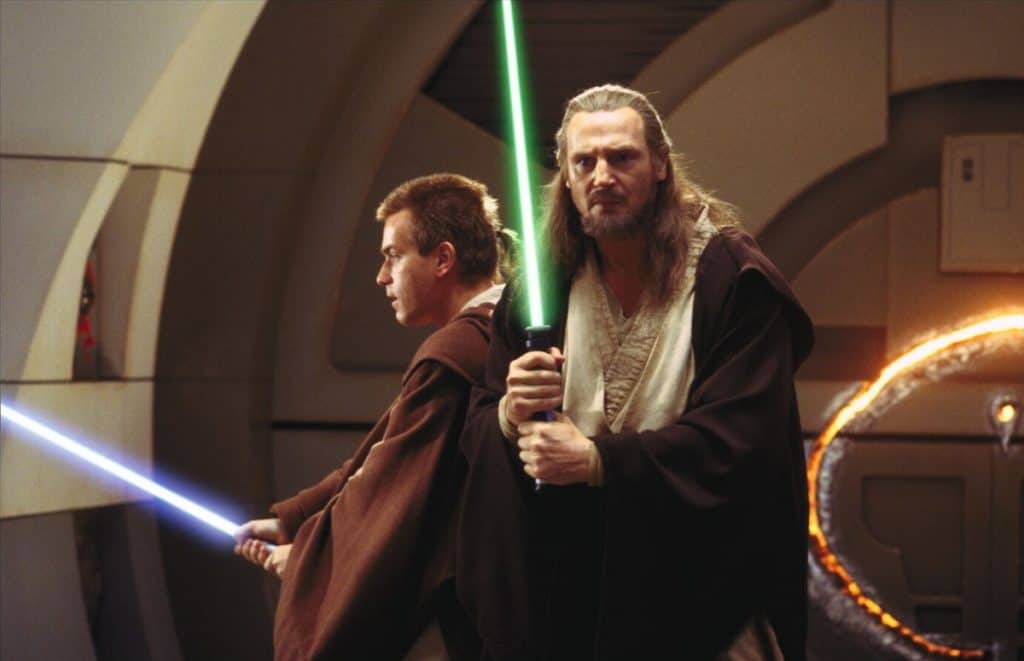 Star Wars - A Ameaça Fantasma - Obi Wan Kenobi e Qui Gon Jin Ewan McGregor e Liam Neeson
