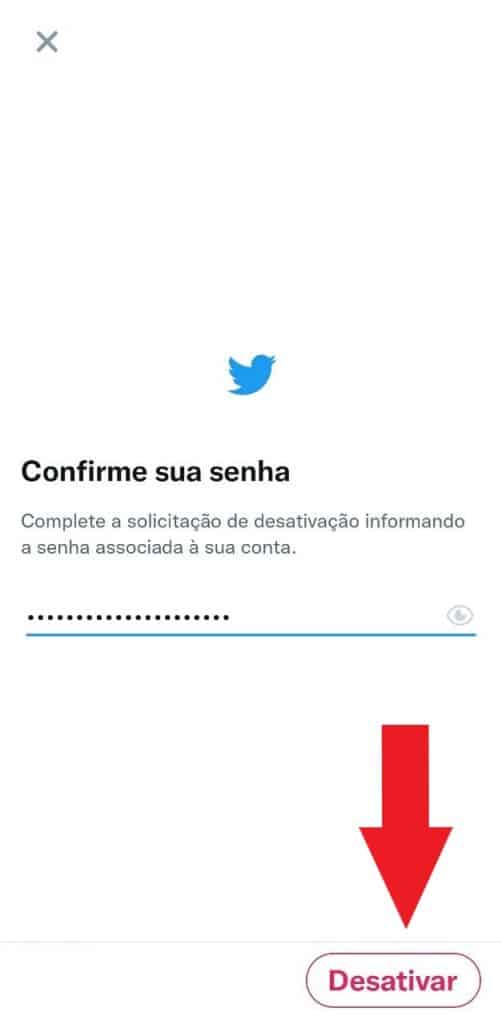 Print do aplicativo do Twitter