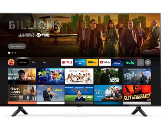 Renderização das novas Fire TVs da Amazon