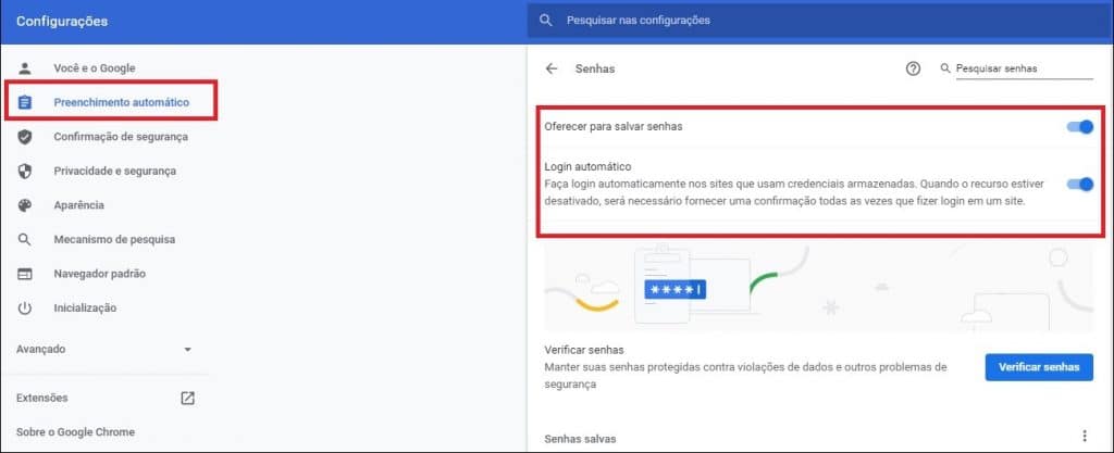 Como ativar preenchimento automático do Google