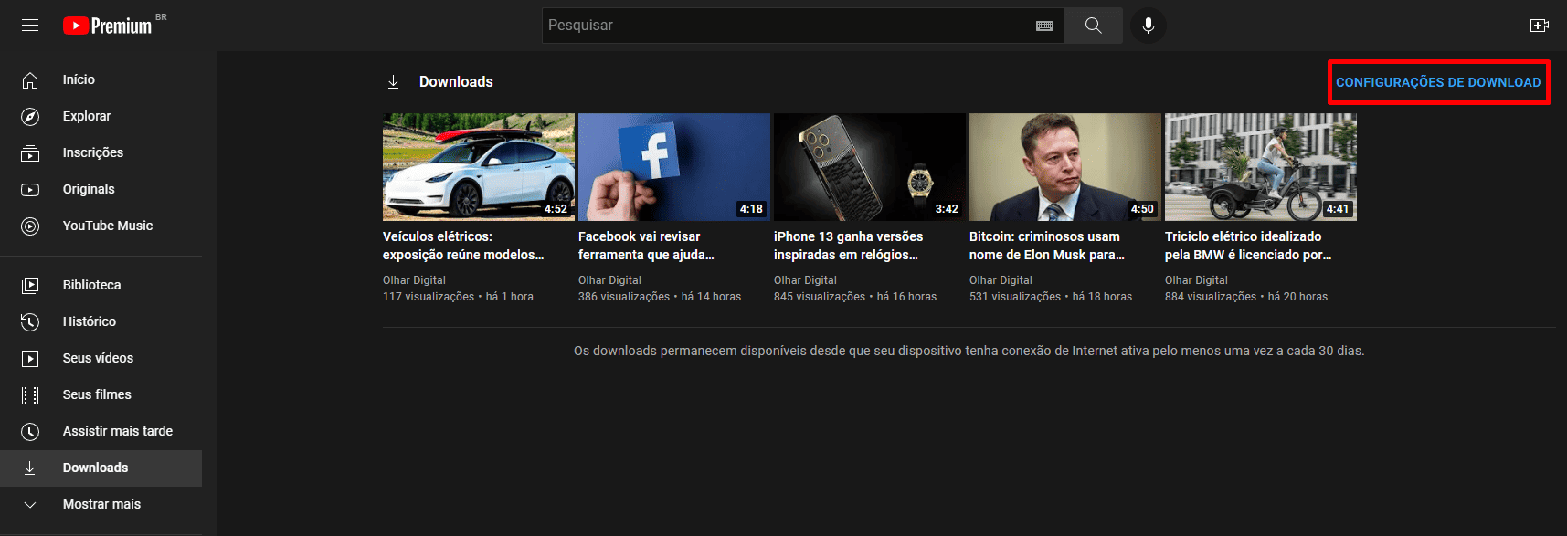 YouTube Premium: como fazer o download de vídeos pelo navegador - Olhar ...