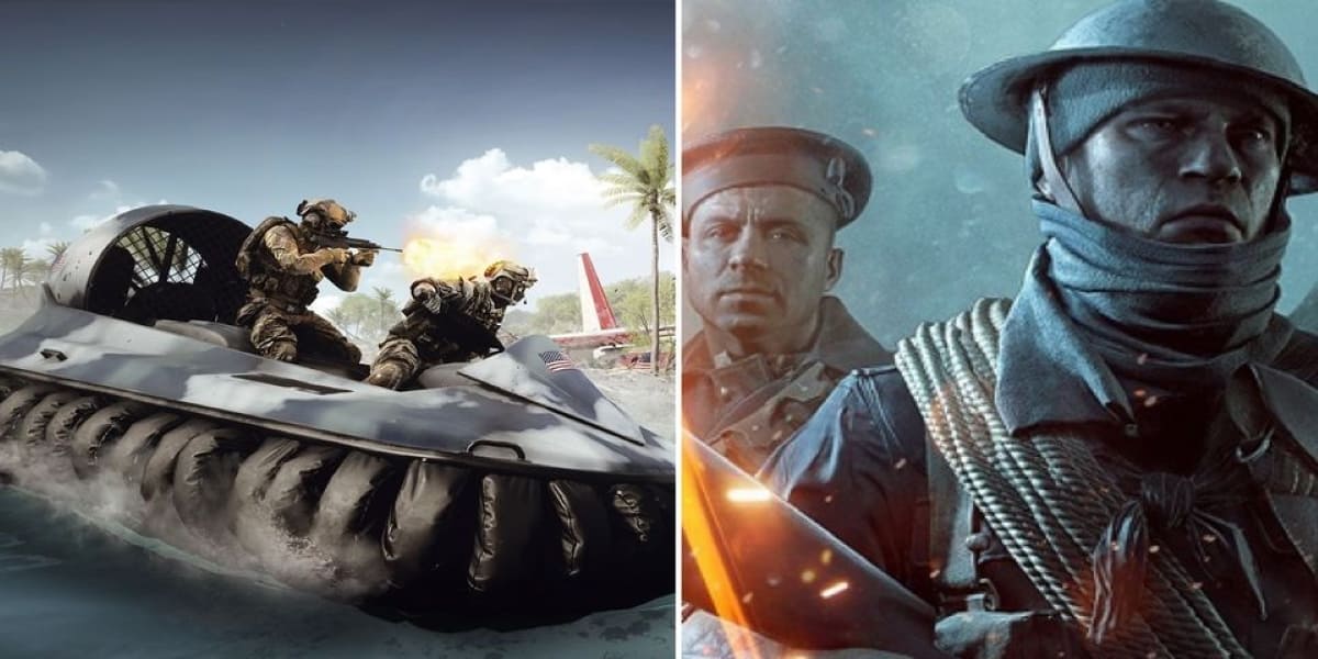 EA está liberando duas expansões do 'Battlefield 1' e '4' de graça. Imagem: Montagem/Gamerant/Reprodução