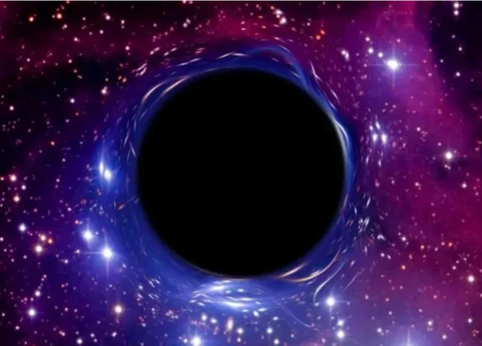 Imagem ilustrativa mostra um buraco no centro do espaço