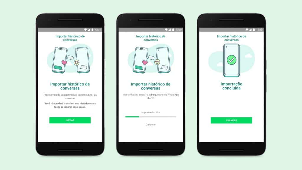 Ferramenta do WhatsApp migra histórico (Imagem: divulgação/WhatsApp)