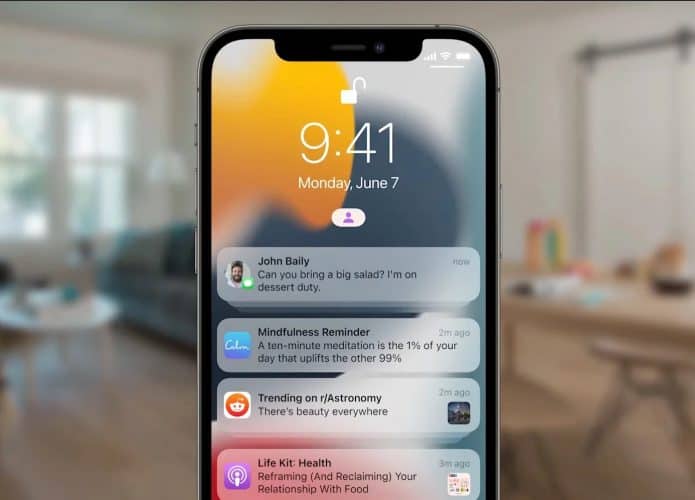 iOS 15 no iPhone (Imagem: divulgação/Apple)