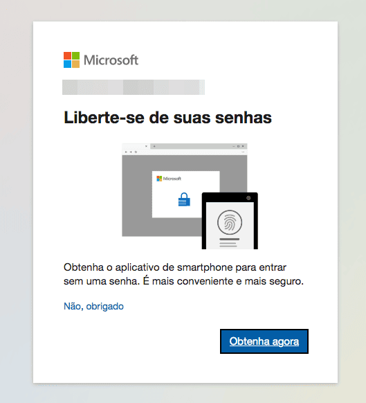 Como fazer login na conta Microsoft sem senha