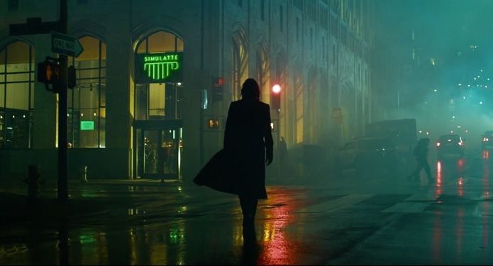 Keanu Reeves como Neo em 'The Matrix Resurrections'. Imagem: Warner Bros./Divulgação