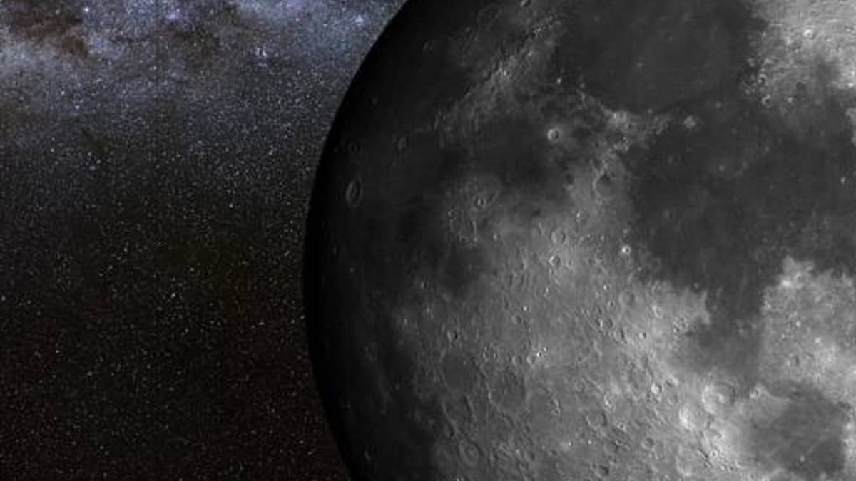 Imagem mostra recorte próximo de parte da Lua