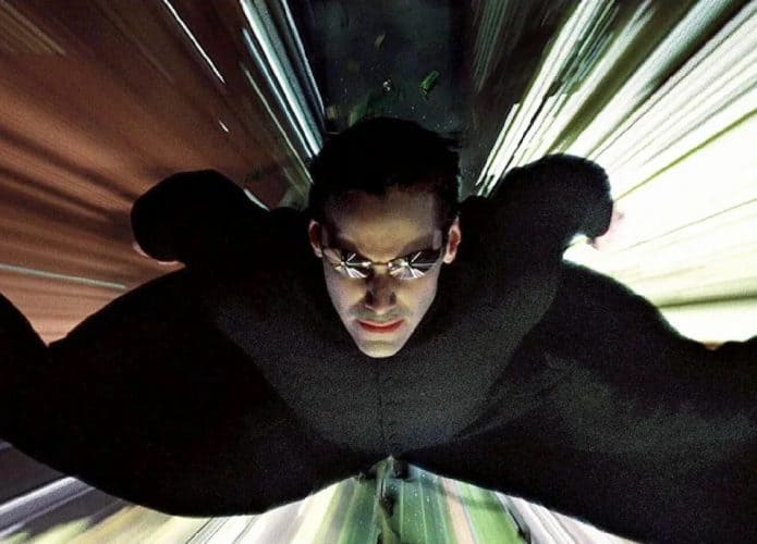 Keanu Reeves como Neo em 'The Matrix'. Imagem: Warner Bros./Divulgação