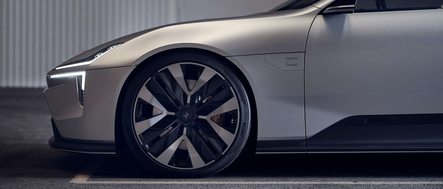 destaque de parte do conceito Precept, da Polestar