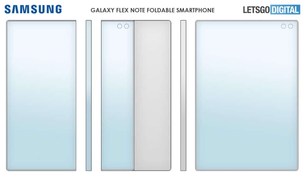 Galaxy Flex Note deve contar com uma tela extensível que envolve a traseira do smartphone. Reprodução Let's Go Digital