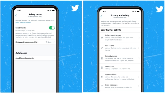 Twitter Modo de Segurança