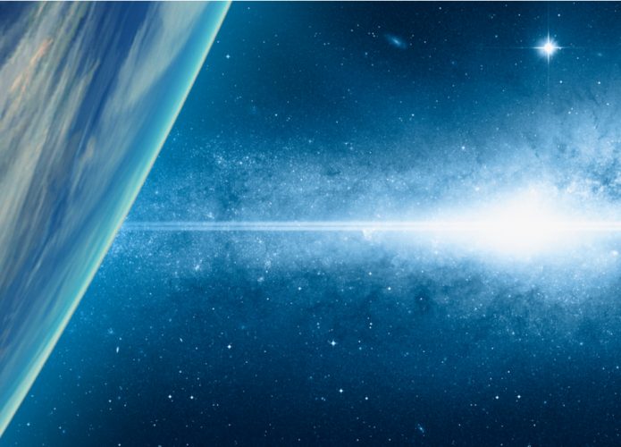 Supernova ocorrendo perto da Terra, em imagemabstrata