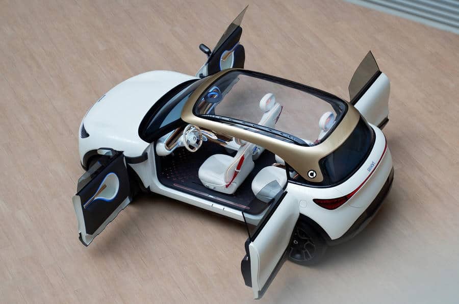 Visão aérea do novo Concept #1, da Smart