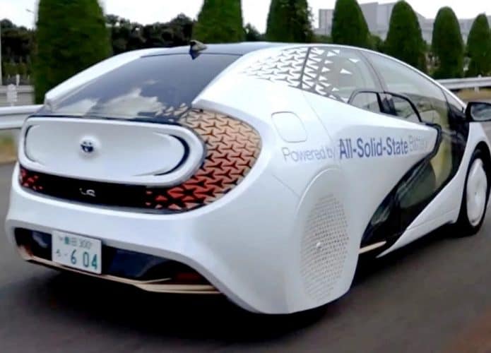 Carro autônomo da Toyota, movido a bateria de estado sólido