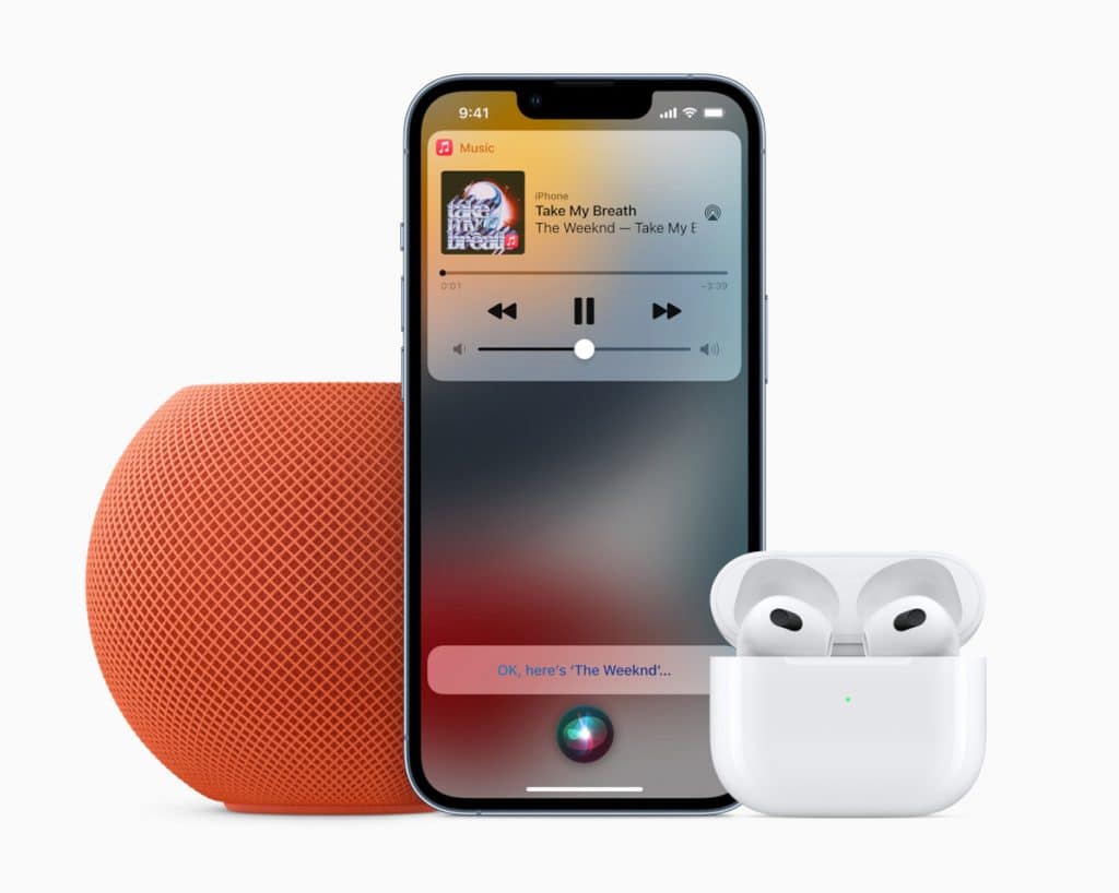 HomePod Mini: laranja é uma das novas cores disponíveis.