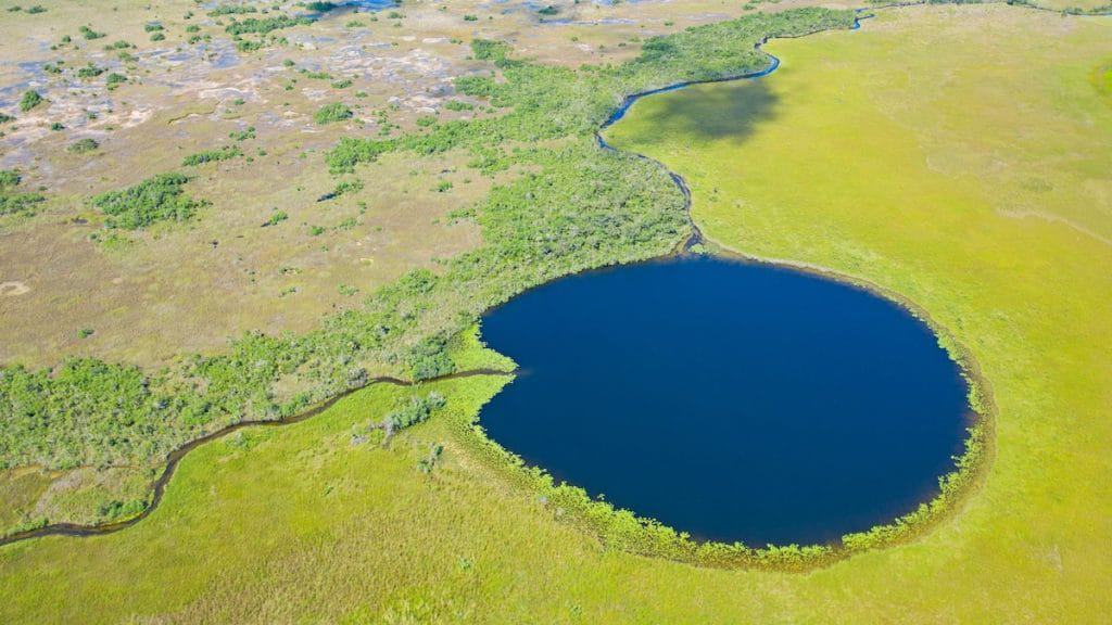 Foto aérea da região de San Pedro Martin, um rio no estado de Tabasco, no México