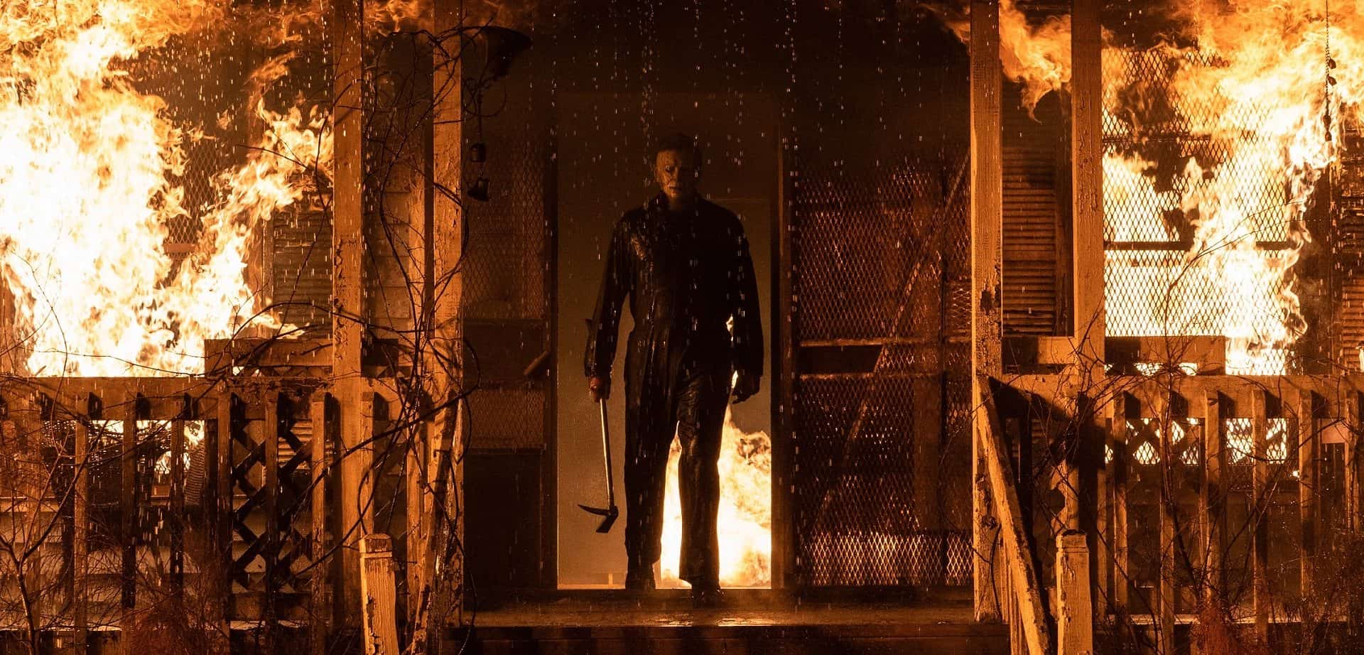 Michael Myers (aka The Shape) in Halloween Kills, directed by David Gordon Green